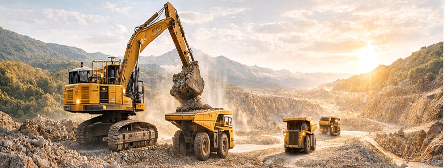 Operasi tambang modern di area open pit